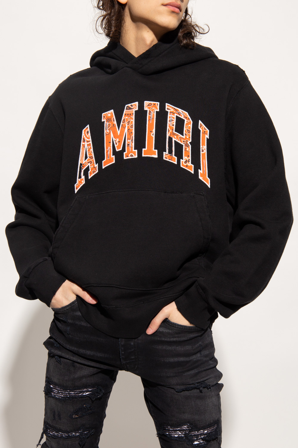 Hoodie with courtes treatment Amiri - Blossom print